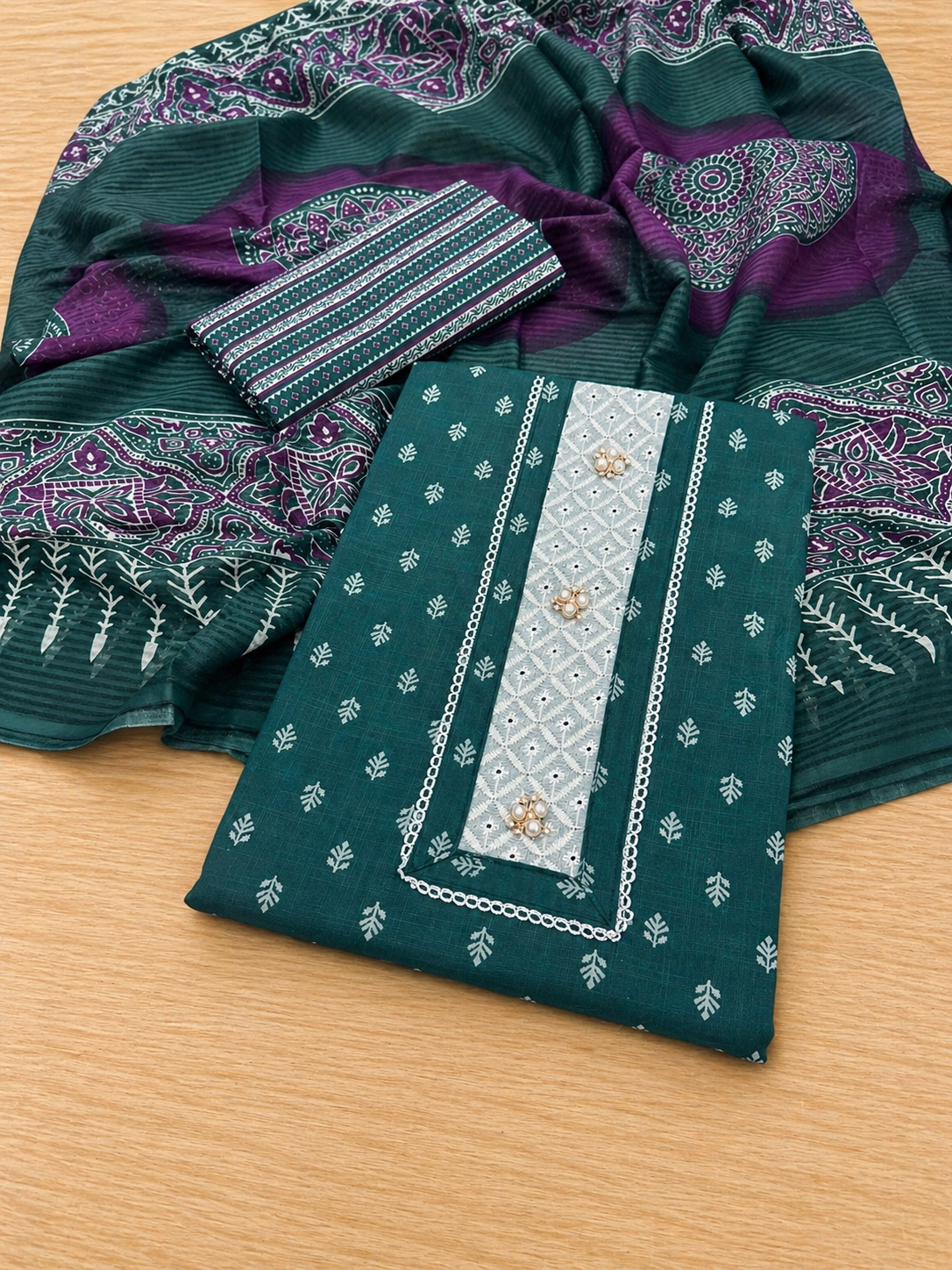 Printed Cotton Suit Set