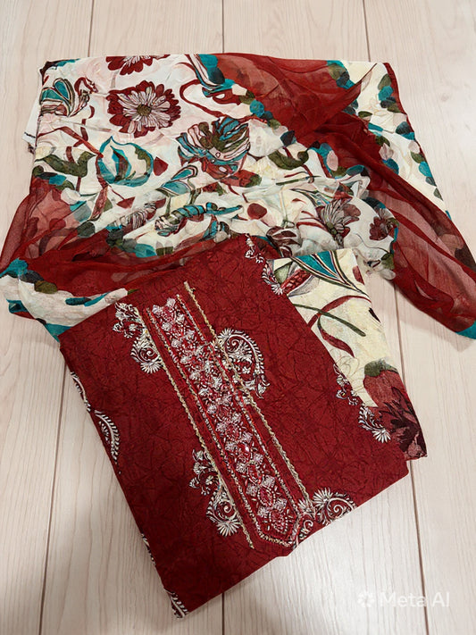 Cotton Handwork Suit