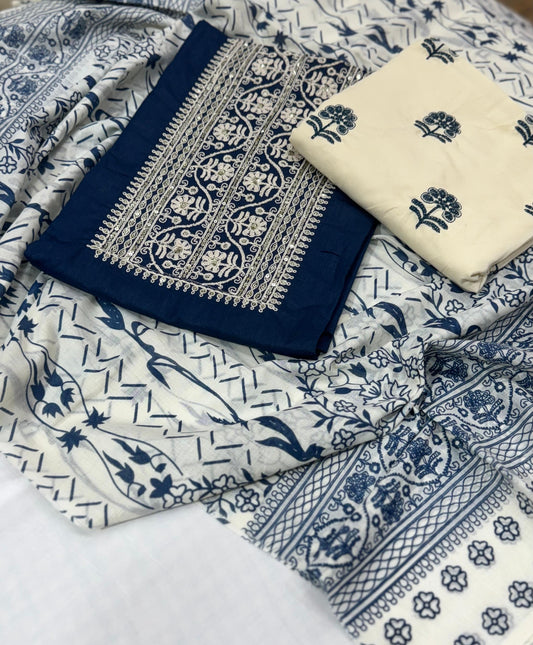 Cotton Mix with Handwork and Thread work