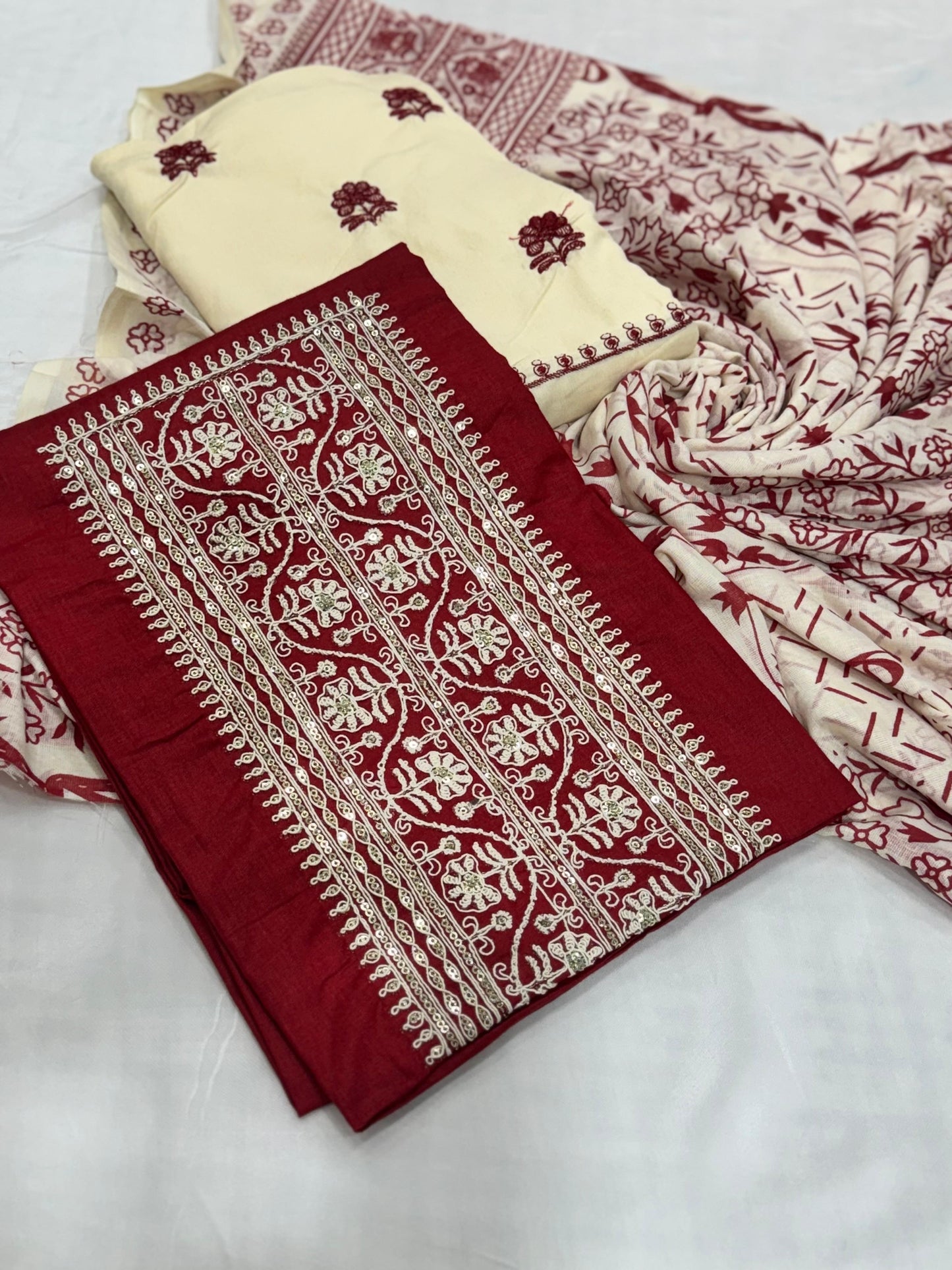 Cotton Mix with Handwork and Thread work