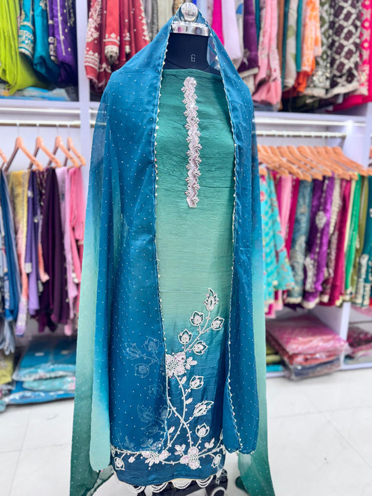 Silk Handworked Suit Set