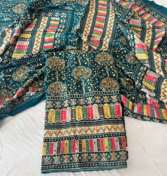 Meera Traditional Handworked Silk Suit Set