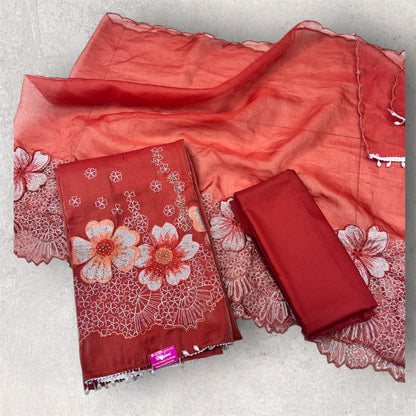 Silk Suit set with designer dupatta