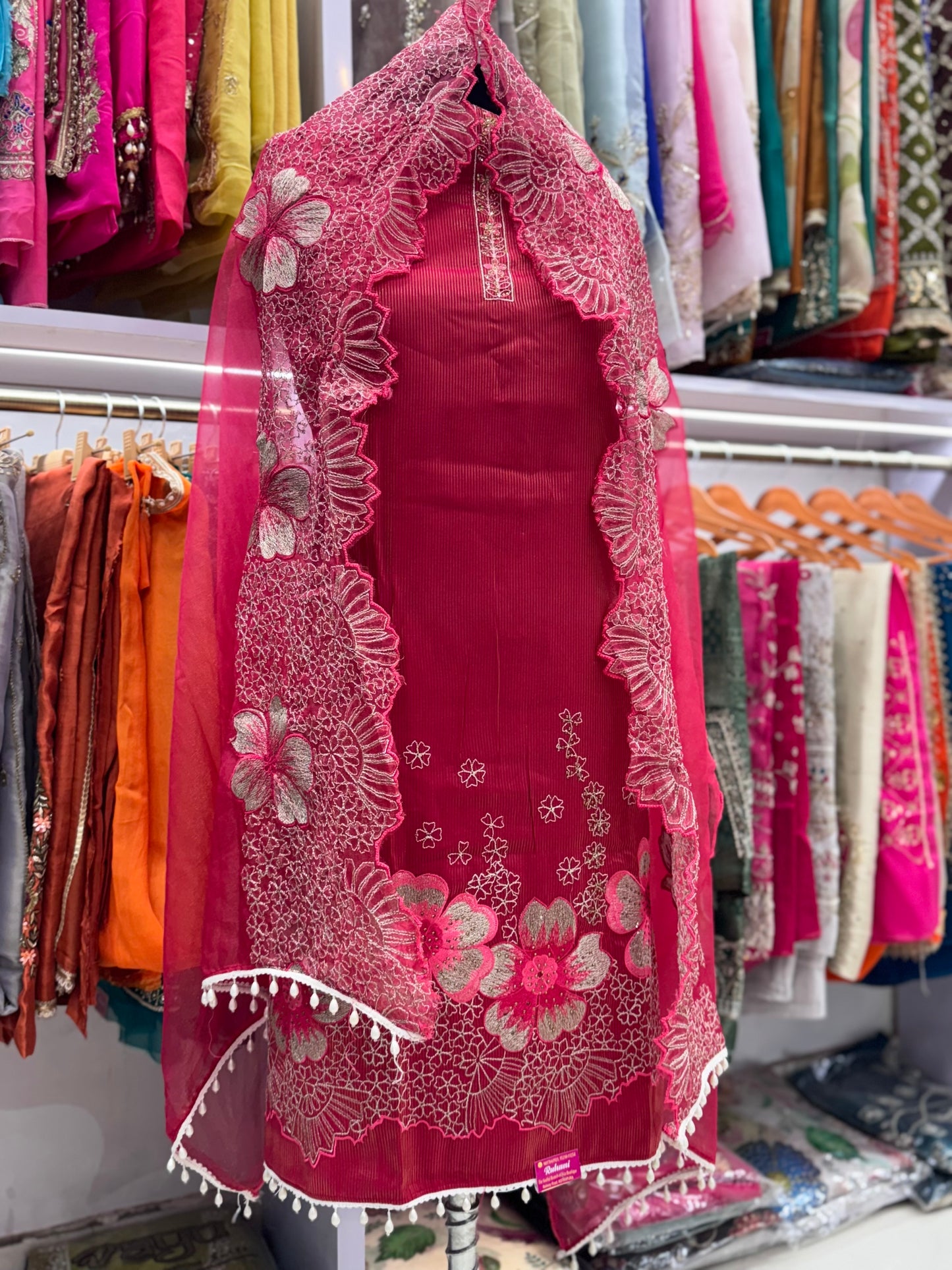 Silk Suit set with designer dupatta