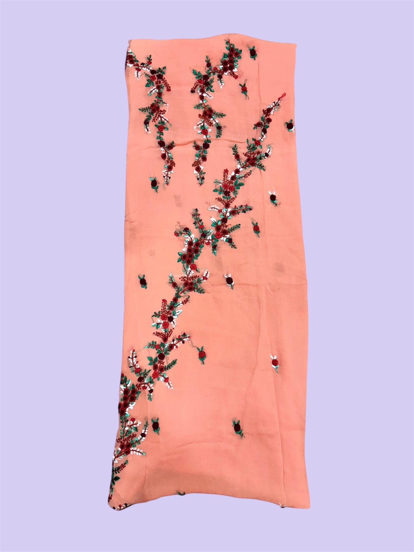 Coral Vine Embroidered Georjatt Kurti (2.5 Meter)