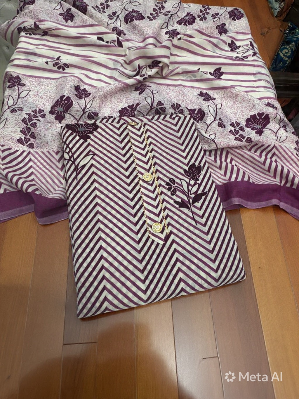 Cotton Zig Zag Print