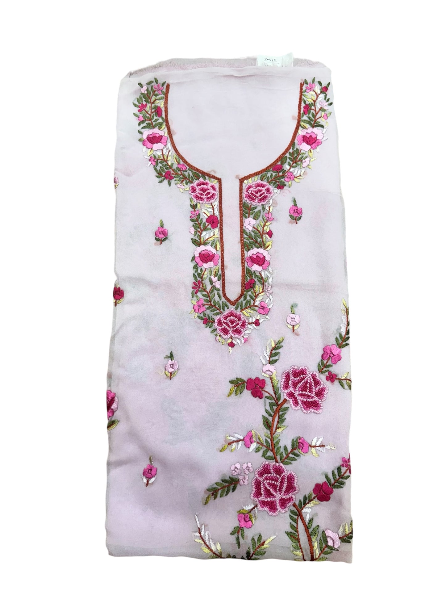 White Floral Embroidered Kurti (2.5 Meter)