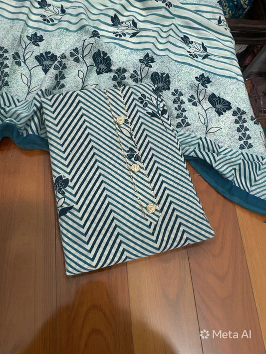 Cotton Zig Zag Print