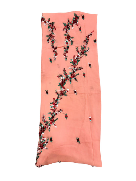 Coral Vine Embroidered Georjatt Kurti (2.5 Meter)