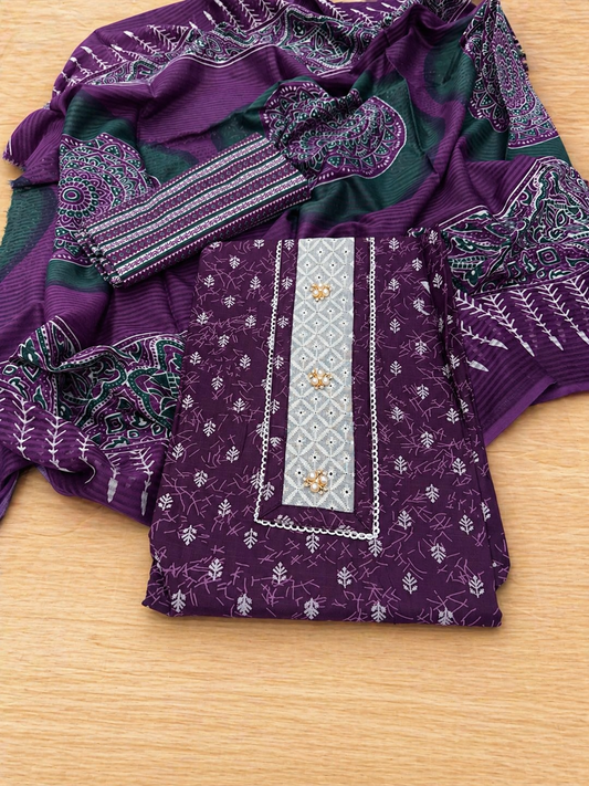 Printed Cotton Suit Set