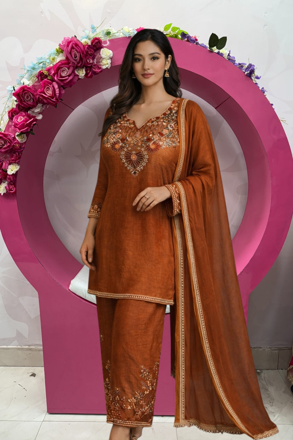 Saina Khadi silk suit set