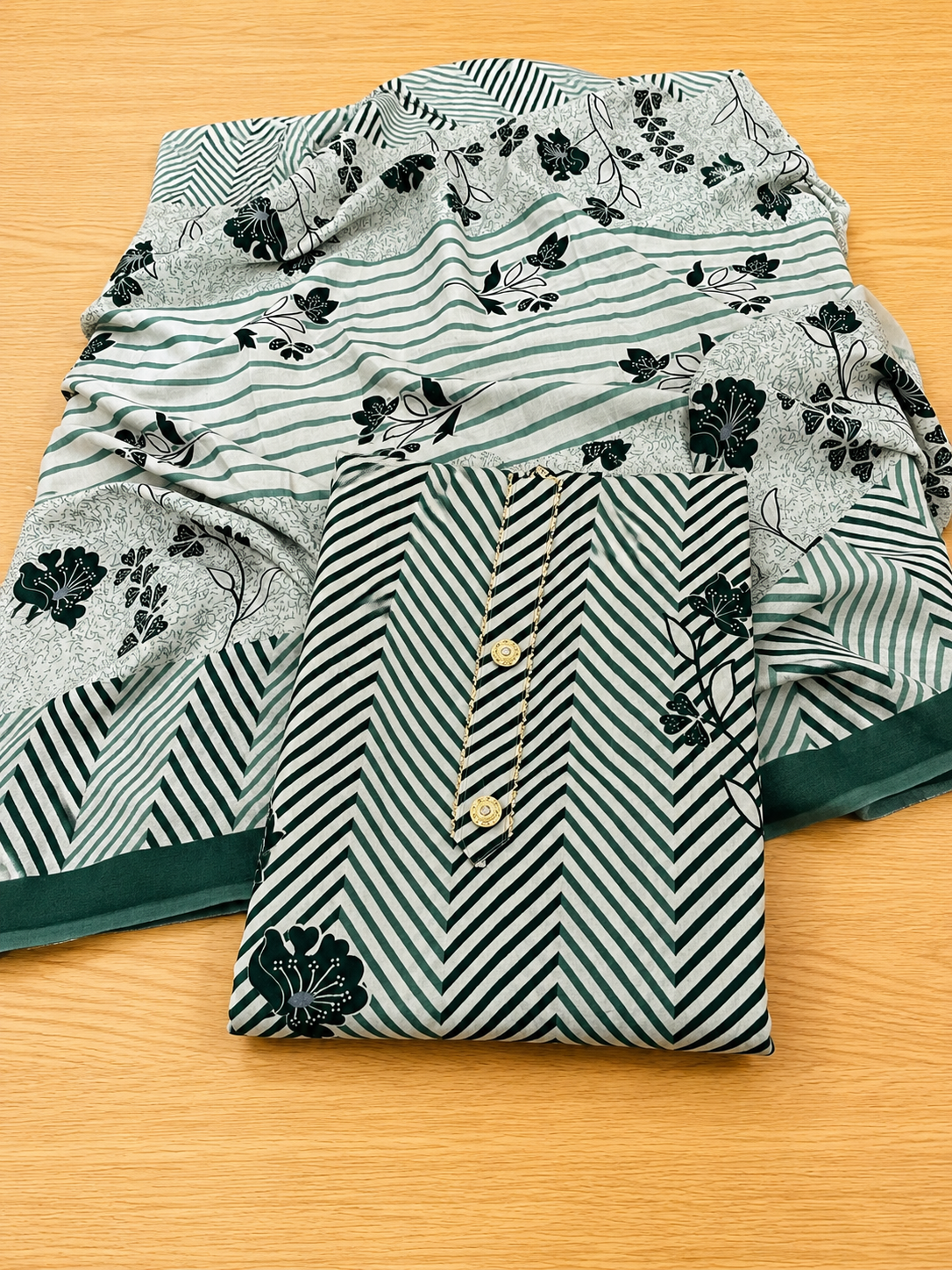 Cotton Zig Zag Print