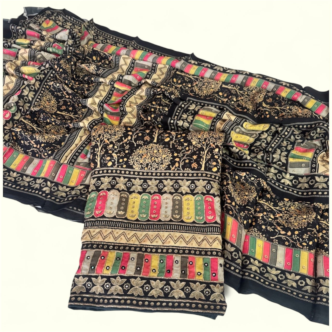 Meera Traditional Handworked Silk Suit Set