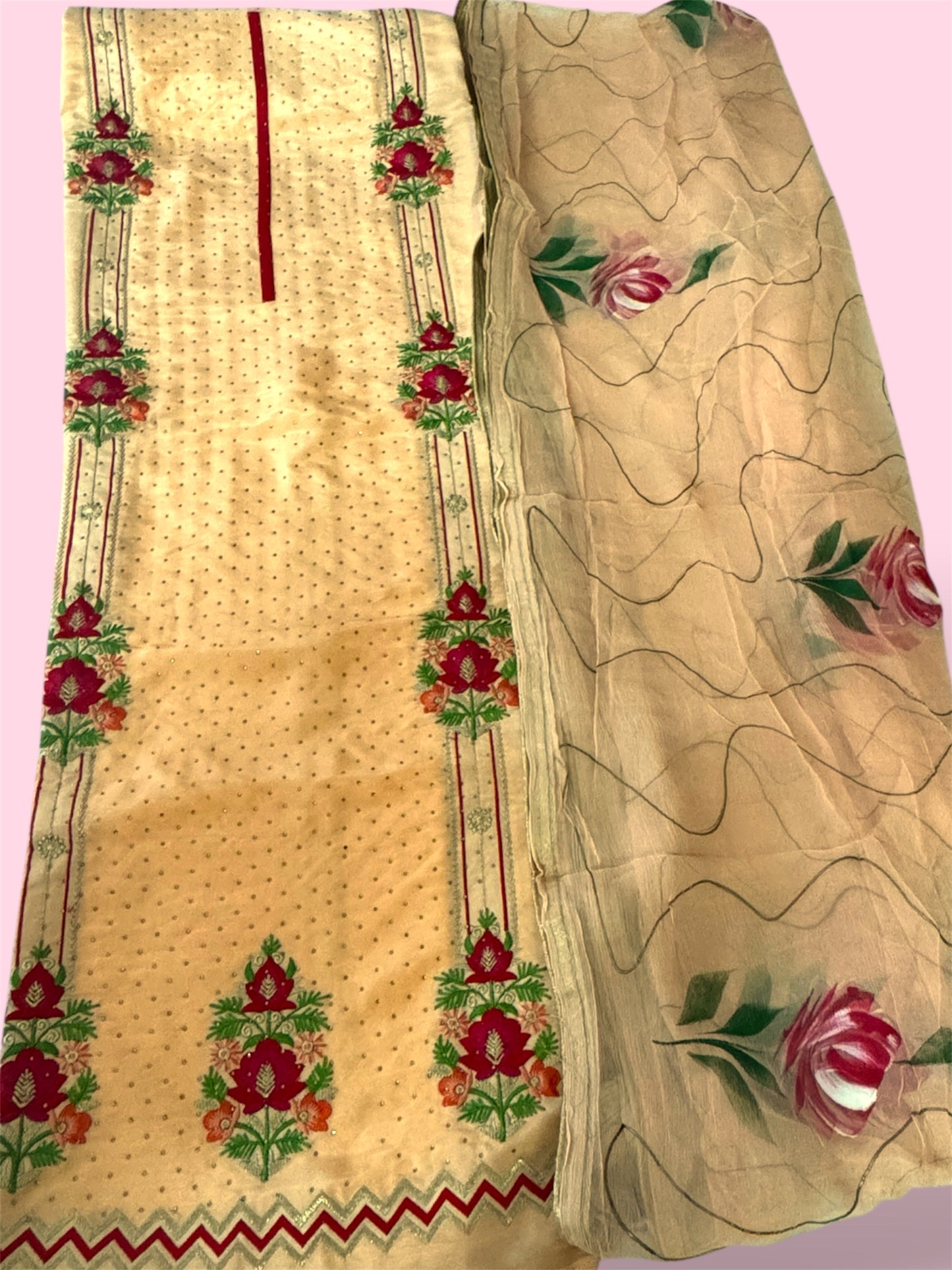 Selina Silk Handwork Suit