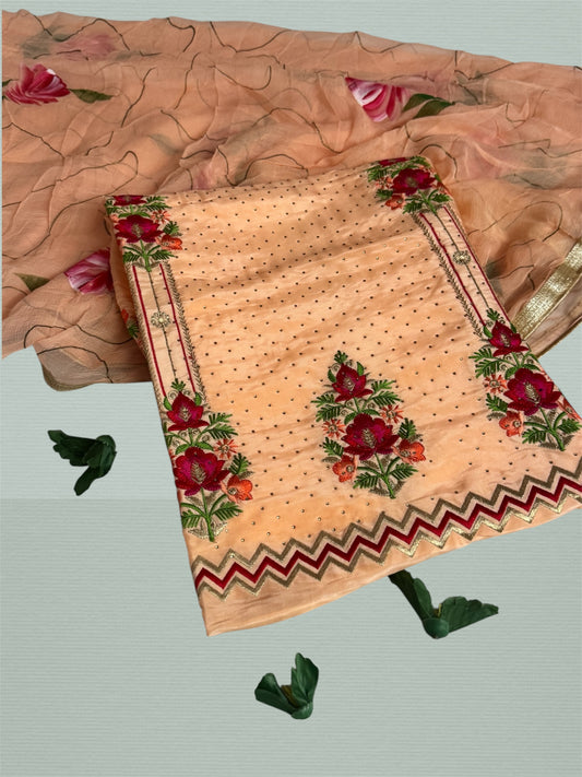 Selina Silk Handwork Suit
