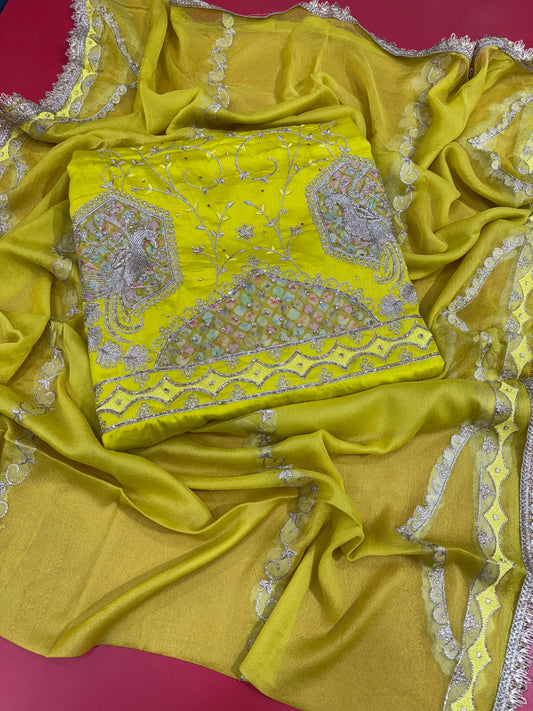 Cotton Handwork Yellow