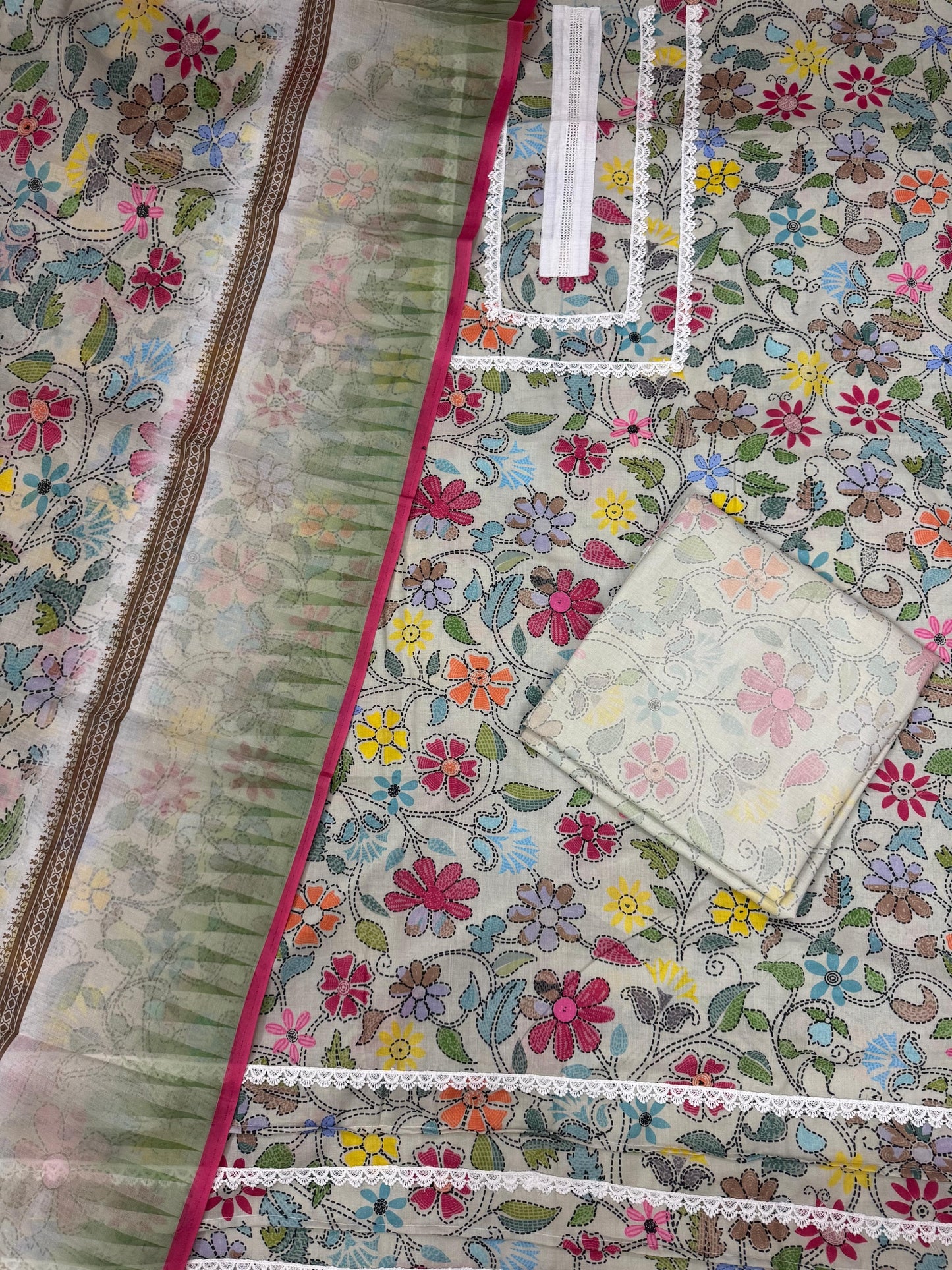 Cotton Fabric - Multicolor Floral Prints