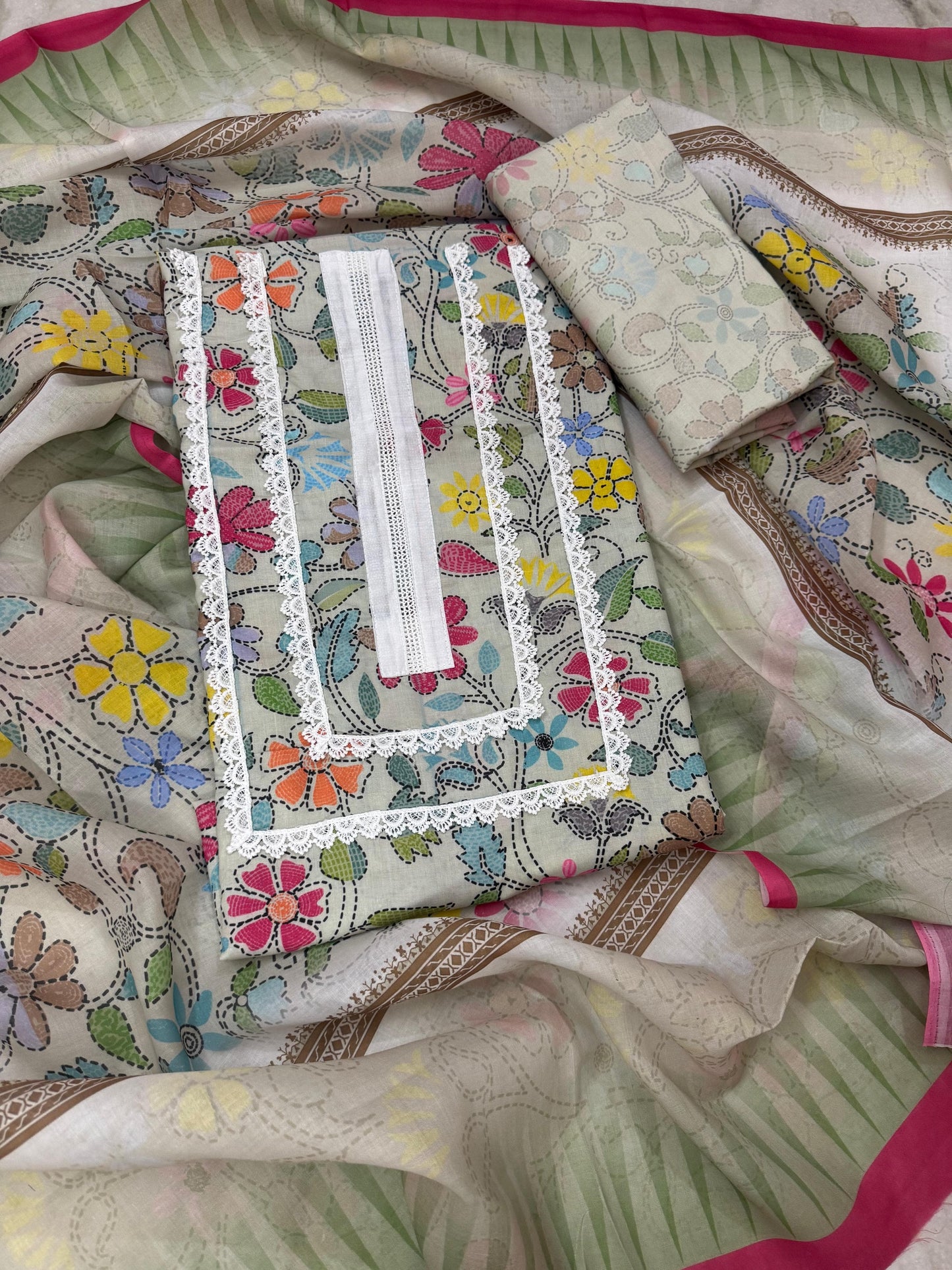 Cotton Fabric - Multicolor Floral Prints