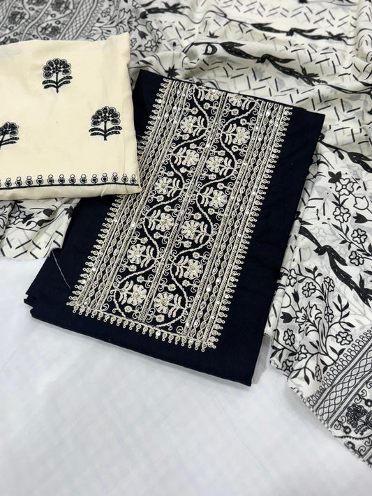 Cotton Mix with Handwork and Thread work