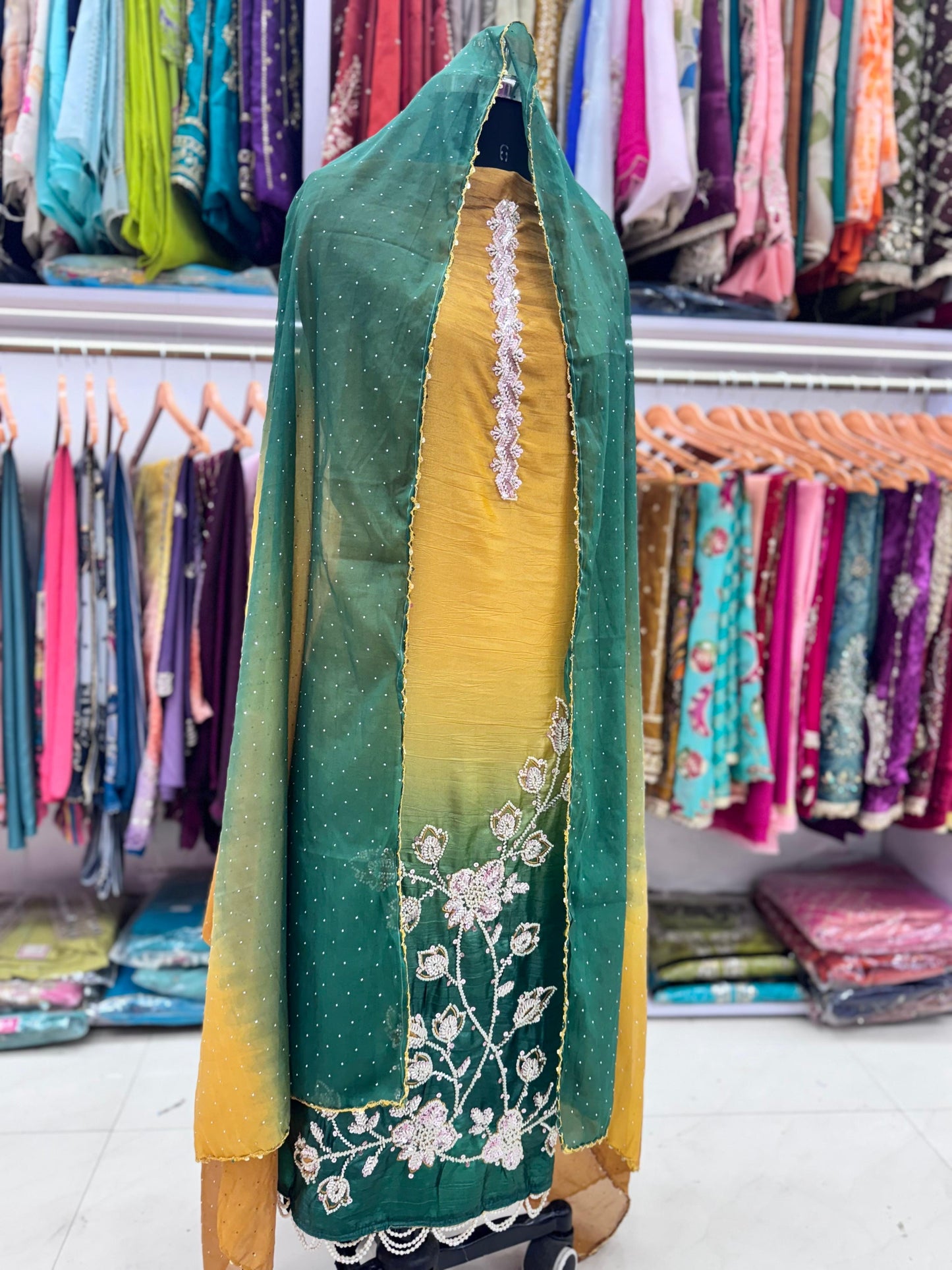 Silk Handworked Suit Set