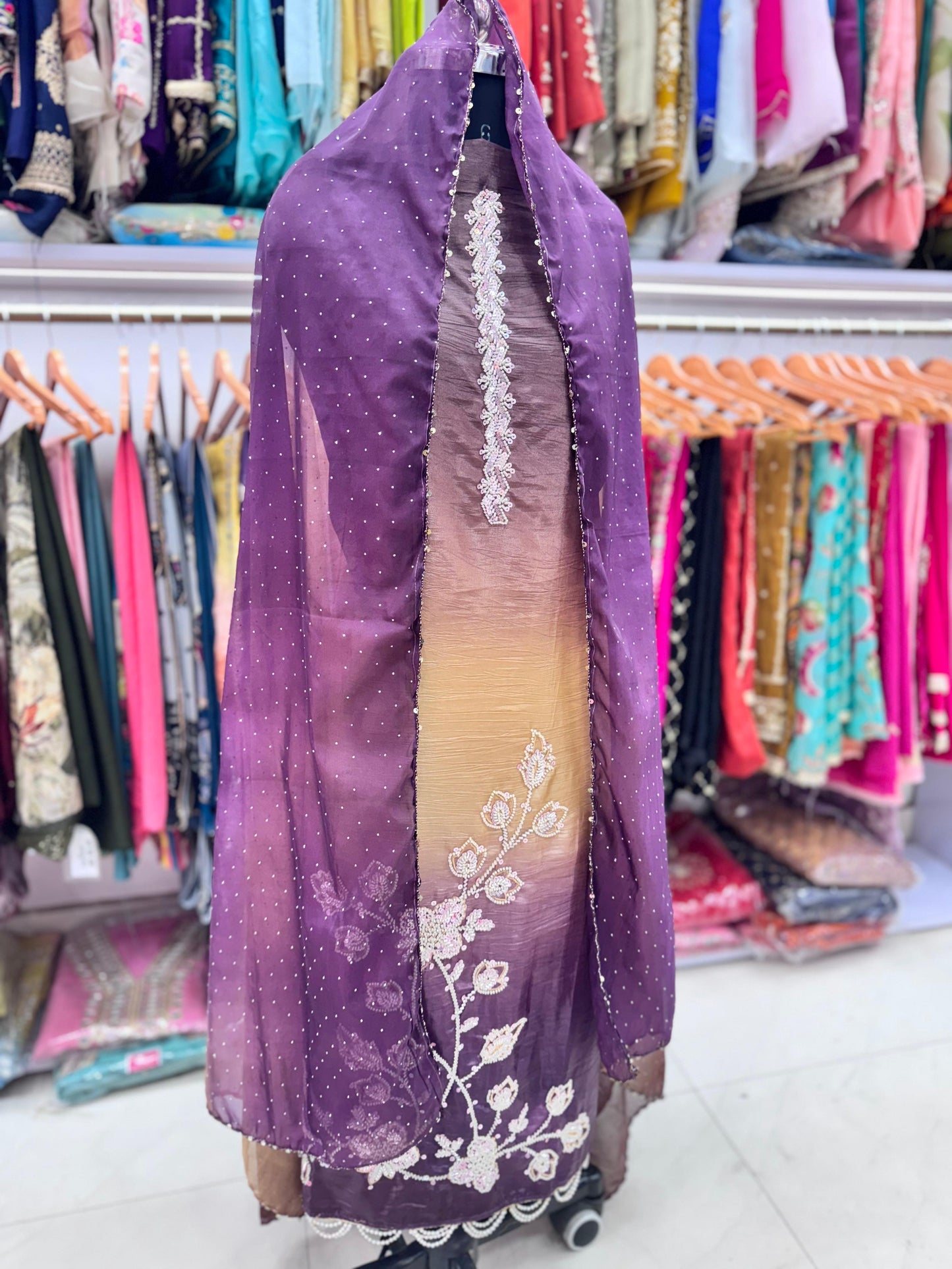 Silk Handworked Suit Set